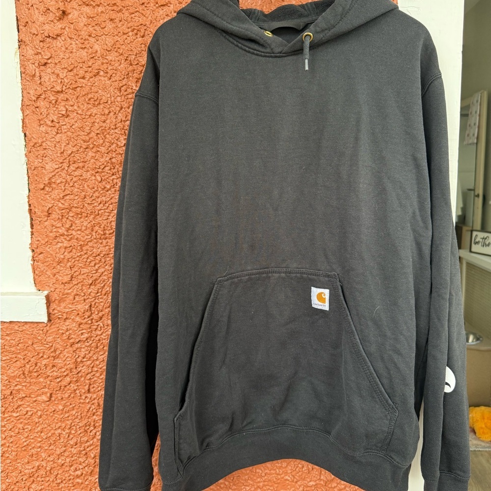 Carhartt Loose Fit Midweight Logo Sleeve Graphic Sweatshirt Black Size Large